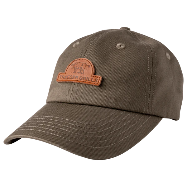 Traeger Leather Patch Cow Hat Side View